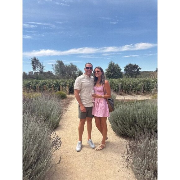 REFORMATION Daria Linen Mini Dress in Rosin Size US 4 - Picture 4 of 15